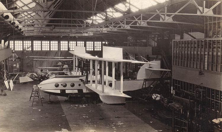 Aeromarine factory - construction of a Model 75