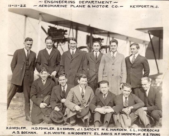 Aeromarine Plane and Motor Co. - Engineering Dept., Nov 1922