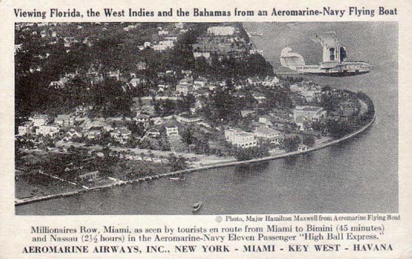 Aeromarine postcard, 1922