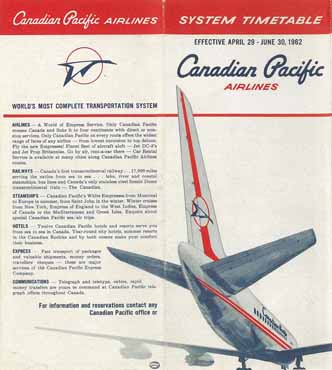 Canadian Pacific Air Lines - CP Air - CPA - Candian Pacific Airlines